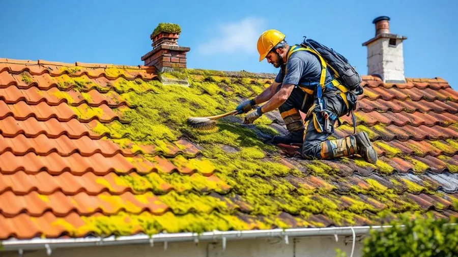 Démoussage de toiture en Vendée